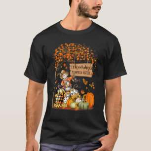 Camiseta Mamãe Pumpkin Patch Fall Deixa Obrigados Espantano