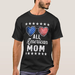 Camiseta Mamãe Quarto De Julho Mulheres Todos Os Americanos