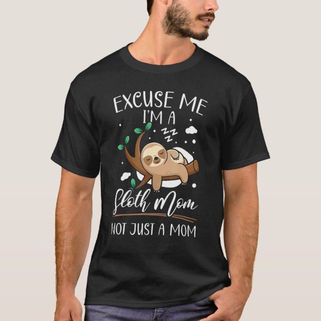 Camiseta Mamãe Raiva Mãe Animal Preguiçosa Mãe Devagar Mamã (Frente)