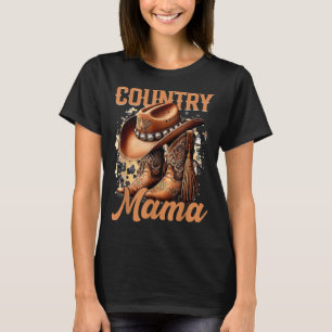 Camiseta Mamãe retrô vaqueiras ocidentais dia das mães famí