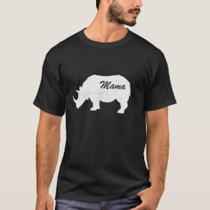 Camiseta Mamãe Rhino Animal Tee Pai Dia Mãe Bonito Filho D