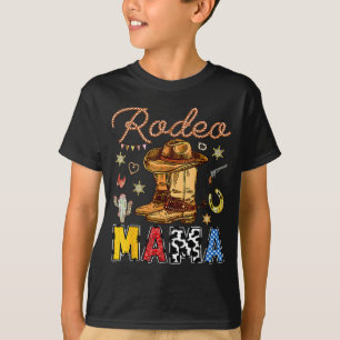 Camiseta Mamãe Rodeio Festa de Aniversário Ocidental Famíli