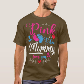 Camiseta Mamãe Rosa ou Azul ama Você Menino Gênero Reveal P