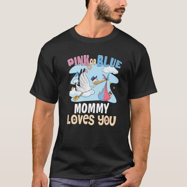 Camiseta Mamãe rosa ou azul te ama a melhor mãe de sempre. (Frente)