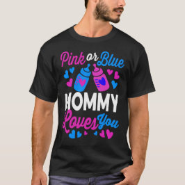 Camiseta Mamãe rosa ou azul te ama | Presente para a Mãe do