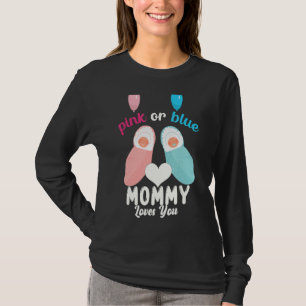 Camiseta Mamãe Rosa Ou Azul Te Ama Sexo Reveal Baby 1