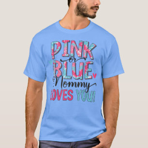 Camiseta Mamãe Rosa Ou Azul Te Ama Tie Tie dye Baby Gênero 