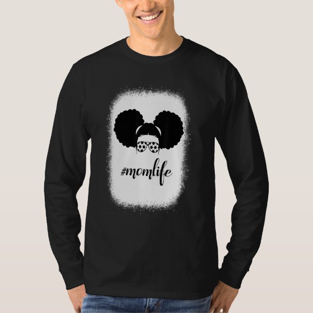 Camiseta Mamãe Saltou A Vida Futebol Esportivo Mama Cabelo  (Frente)