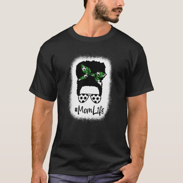 Camiseta Mamãe Saltou A Vida Futebol Esportivo Mama Cabelo  (Frente)