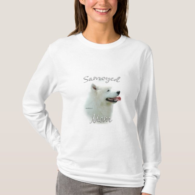 Camiseta Mamãe Samoyed 2 (Frente)