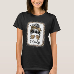 Camiseta Mamãe Sangrada Vida Leopardo Mensagem Dia de as mã