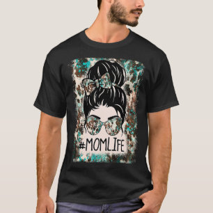 Camiseta Mamãe Sangrada Vida Ocidental Cowhide Oeste Mãe Me