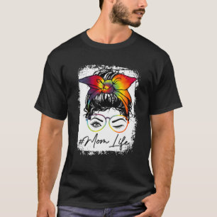 Camiseta Mamãe Sangrada Vivo Tie Dye Sacuy Bun Hair Piscar