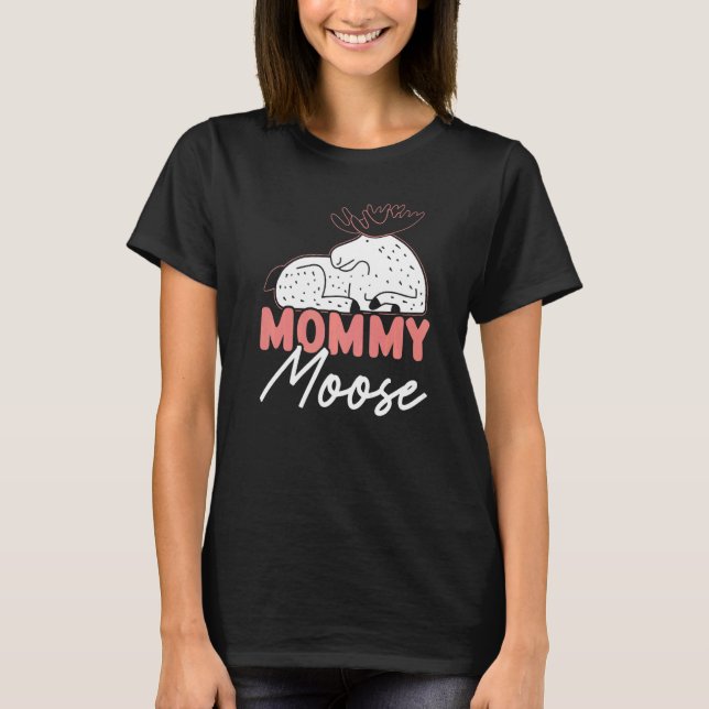 Camiseta Mamãe Selvagem Selvagem Animais Alces Elk Veer Mãe (Frente)