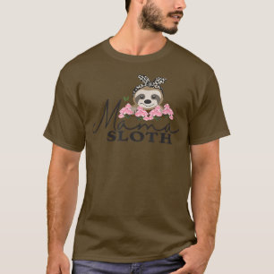 Camiseta Mamãe Sloth Por Mulheres, Eu Amo Mamãe, Meninas Sl