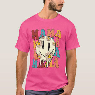 Camiseta Mamãe Sorria Flor Rastreamento Raios Raios Marcado