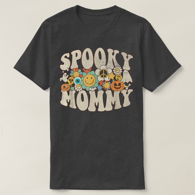 Camiseta Mamãe Spooking Correspondente ao Boo Fantasma do R (Frente do Design)