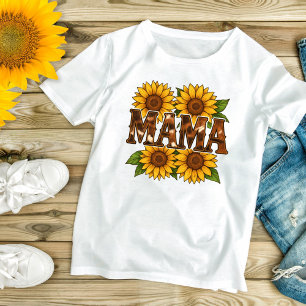 Camiseta Mamãe Sunflower Dons Para A Tendência Do Dia de as