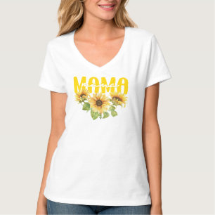 Camiseta Mamãe Sunflower Sunshine - Design Floral alegre