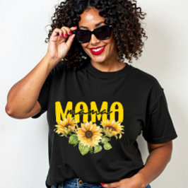 Camiseta Mamãe Sunflower Sunshine - Design Floral alegre