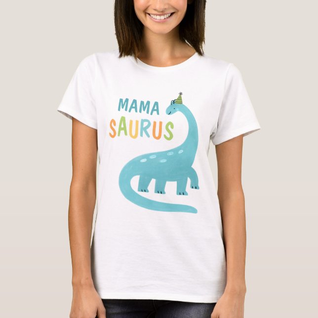 Camiseta Mamãe Surus Mãe Do Jovem Dinossauro (Frente)