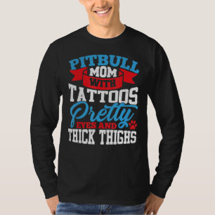Camiseta Mamãe Tatuagem Olhos Bonito Coxas Espessas