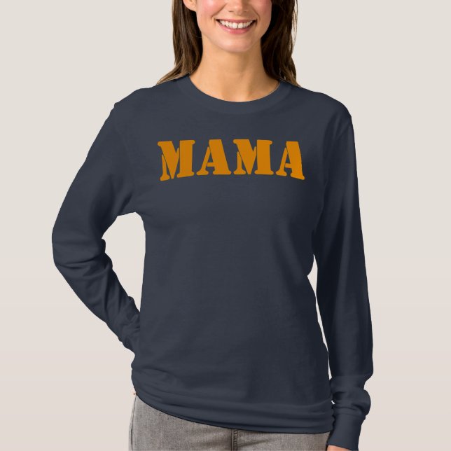 Camiseta Mamãe, uma declaração divertida e simples de mater (Frente)