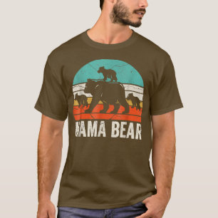 Camiseta Mamãe Ursa 3 Cubs Mamãe Ursa Engraçada Mãe 3 Crian