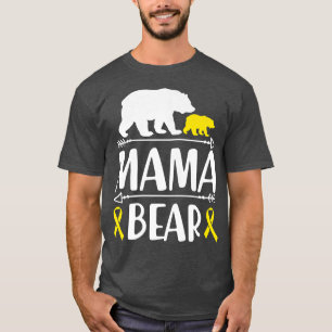 Camiseta Mamãe Ursa Cancer De Infância Sensibilização Mãe D