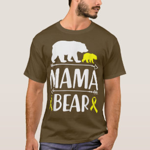 Camiseta Mamãe Ursa Cancer De Infância Sensibilização Mãe D