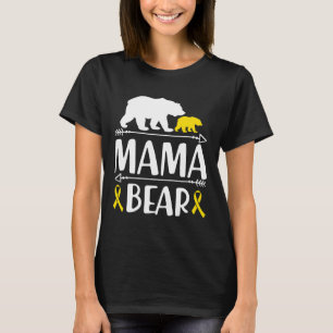 Camiseta Mamãe Ursa Cancer De Infância Sensibilização Mãe D