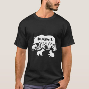 Camiseta Mamãe Ursa Com 3 Filhos De Dia de as mães Mãe