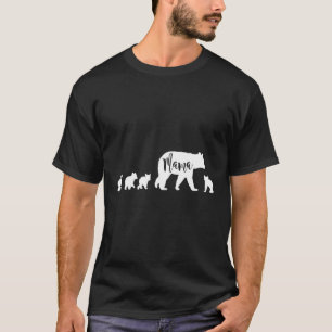 Camiseta Mamãe Ursa Com 4 Cubos Avó Gif