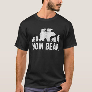 Camiseta Mamãe Ursa Dia de as mães S, Mãe Engraçada Seis Fi
