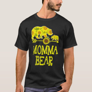 Camiseta Mamãe Ursa Girassol Cordilheira Mãe Mãe