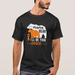 Camiseta Mamãe Ursa Leucemia Mãe De Um Guerreiro De Leucemi