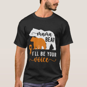 Camiseta Mamãe Ursa Leucemia Mãe De Um Guerreiro De Leucemi