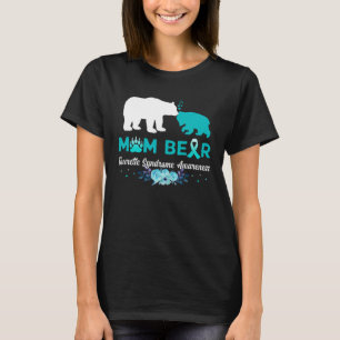Camiseta Mamãe Ursa Sindroma Tutelar Sensibilização Fita Te