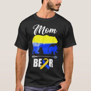 Camiseta Mamãe Ursa Trisomia 21 Mães do Dia de Consciência