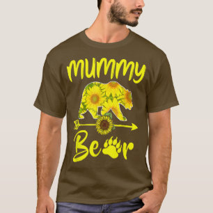 Camiseta Mamãe Ursinho Girassol Oferece Dia de as mães Engr
