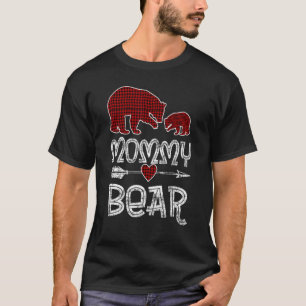 Camiseta Mamãe Urso Buffalo Seta Vermelha Xadrez Pão de Nat