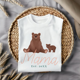 Camiseta Mamãe Urso e Bebê Mãe Bonita
