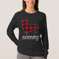 Mamãe Vermelha Xadrez Corgi Família de Natal Combi