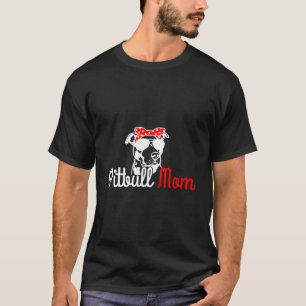 Camiseta Mamãe Vintage Engraçado Cachorro Pitbull Mamãe