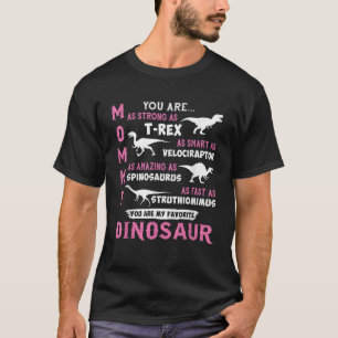 Camiseta Mamãe Você É Tão Forte Como T Rex Dinossaur Engraç