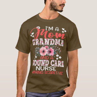 Camiseta Mamãe Vovó Wound Care Enfermeira Nada Me Assusta M