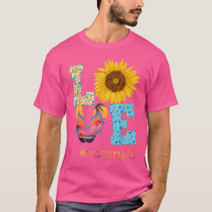 Camiseta MAMÃES Chinelos de vida de girassol mãe de verão