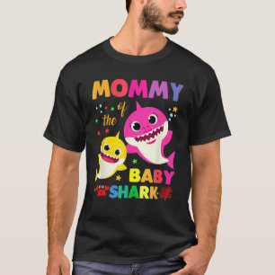Camiseta Mamães Da Cópia De Tubarão-Mamãe De Aniversár