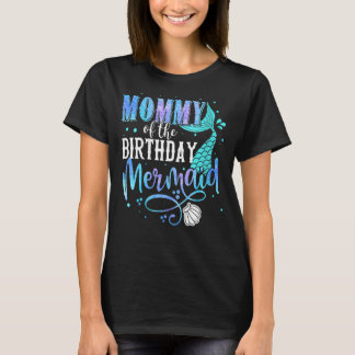 Camiseta Mamães Da Família De Sereias De Aniversário