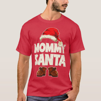 Camiseta Mamães da família Xmas Papais noeis de Natal engra